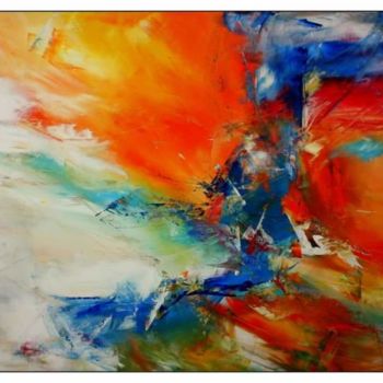 Painting titled "Fusionnel" by Gribouill'Art, Original Artwork, Acrylic