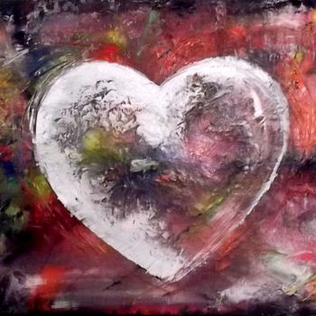 Peinture intitulée "Bubulle d'Amour" par Gribouill'Art, Œuvre d'art originale, Huile