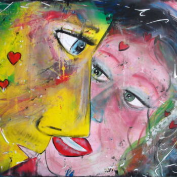 Pintura titulada "I love U" por Gribouill'Art, Obra de arte original, Otro