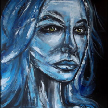 Painting titled "Insomnie" by Gribouill'Art, Original Artwork, Acrylic