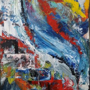 Painting titled "Opposition compléme…" by Gribouill'Art, Original Artwork, Acrylic