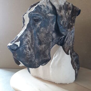 Scultura intitolato "Dog 1" da Grietje Leyn (art-gl webnode), Opera d'arte originale, Ceramica