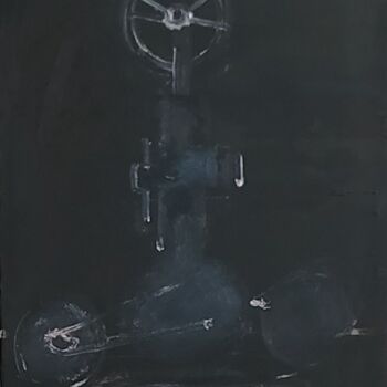 Peinture intitulée "LA MACHINE" par Serge Griggio, Œuvre d'art originale, Huile