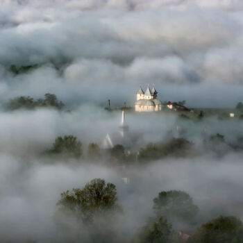 Fotografia intitolato "Horizontal Clouds" da Grigore Roibu, Opera d'arte originale, Fotografia digitale