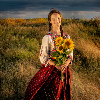 Fotografía titulada "Sunflower" por Grigore Roibu, Obra de arte original, Fotografía digital