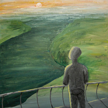 Pittura intitolato "Одиночество" da Grigory Belyaev, Opera d'arte originale, Acrilico