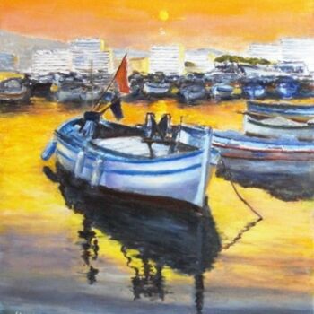 Painting titled "Barque" by Gril, Original Artwork