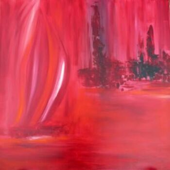 Painting titled "LES VOILES ROUGES" by Corinne Grima-Ducasse, Original Artwork