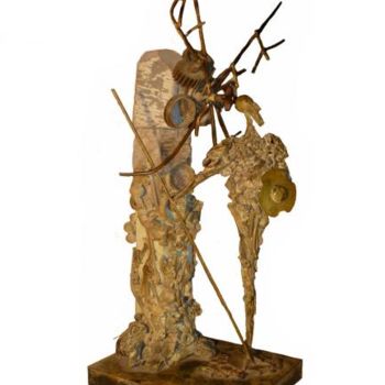 Rzeźba zatytułowany „L'Homme de la Mancha” autorstwa Michel Grimmer, Oryginalna praca, Metale