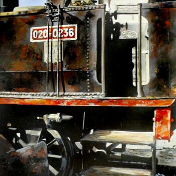 Pintura titulada "Tren" por Griselda Ferrandez, Obra de arte original