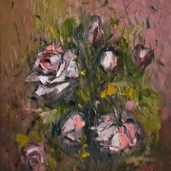 Pintura intitulada "Flowers 2" por Grigorii Zulkarniaev, Obras de arte originais, Óleo