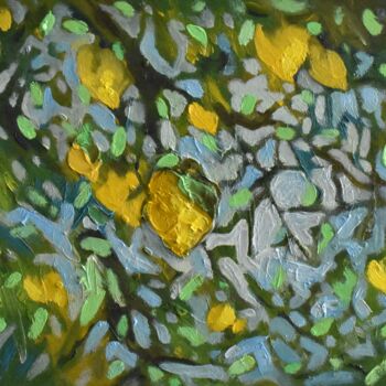 Pintura intitulada "lemons" por Grigorii Zulkarniaev, Obras de arte originais, Óleo