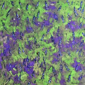 Painting titled "meadow" by Grigorii Zulkarniaev, Original Artwork, Acrylic