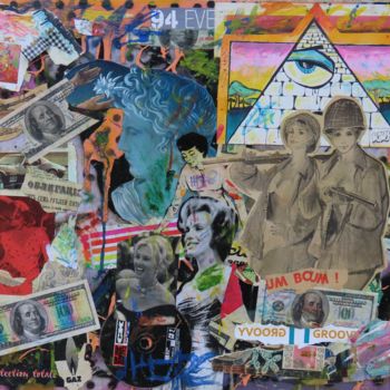 Painting titled "BOUM BOUM" by Groovy, Original Artwork, Collages