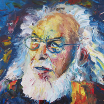 Peinture intitulée "Portrait Jürgen Ger…" par Wolfgang Gross-Freytag, Œuvre d'art originale, Huile