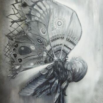 Peinture intitulée "Papillon D'outre to…" par Grotesk, Œuvre d'art originale, Acrylique Monté sur Châssis en bois