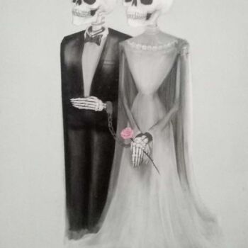 Painting titled "Le mariage" by Grotesk, Original Artwork, Acrylic