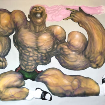 Ζωγραφική με τίτλο "Super Boy" από Grotesk, Αυθεντικά έργα τέχνης, Ακρυλικό