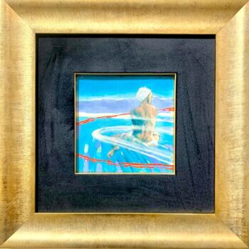 Pintura titulada "BLUE" por Grzegorz Lerka, Obra de arte original, Oleo Montado en Bastidor de camilla de madera
