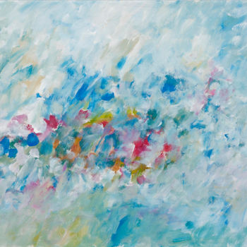 Malerei mit dem Titel "Vision Ort blau (4)" von Gregor Stäuble, Original-Kunstwerk, Acryl