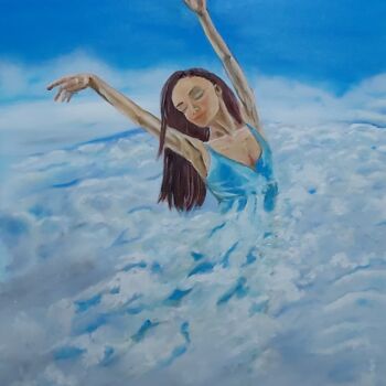 "Bulutlarda dans, da…" başlıklı Tablo Gülay Şimşek tarafından, Orijinal sanat, Pigmentler