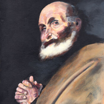 Pintura intitulada "Saint Pierre" por Gérard Rouyer (Gégé), Obras de arte originais, Acrílico