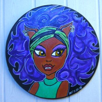 Painting titled "Clawdeen Wolf Revis…" by Gu Lagalerie, Original Artwork, Acrylic