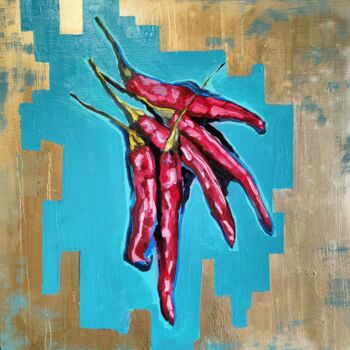 Pintura titulada "#picante" por Guadalupe Guzmán Megía, Obra de arte original, Oleo