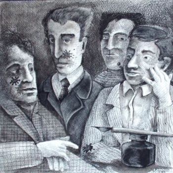 Malarstwo zatytułowany „Tintero” autorstwa Eduardo Gualdoni, Oryginalna praca