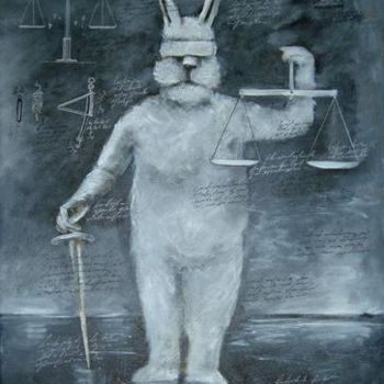 Painting titled "Justicia" by Eduardo Gualdoni, Original Artwork