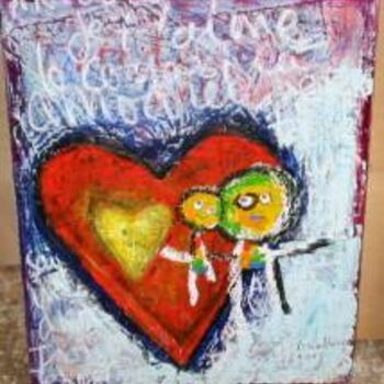 Pintura titulada "Dans le coeur" por Les Guallino, Obra de arte original, Otro