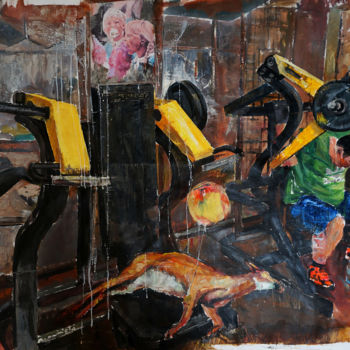 Malarstwo zatytułowany „Burning Crusade” autorstwa Guang Yang, Oryginalna praca