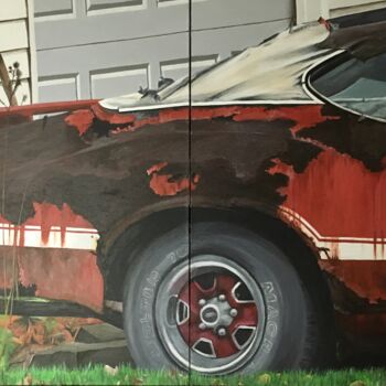 绘画 标题为“Rust” 由Константин Губанов, 原创艺术品, 丙烯 安装在木质担架架上