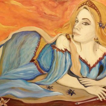 Pittura intitolato "Euterpe" da Fulvia Guccini, Opera d'arte originale, Tempera