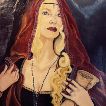 Painting titled "Arcanum" by Fulvia Guccini, Original Artwork, Tempera