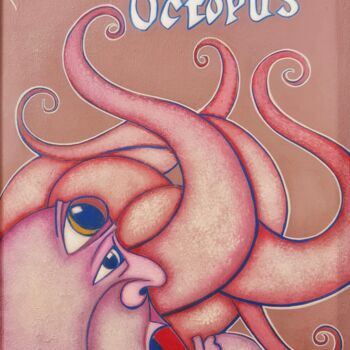 Painting titled "Octopus Man" by Güçlü Kadir Yılmaz, Original Artwork, Acrylic