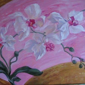 Peinture intitulée "орхидея" par Liliyana Gudava, Œuvre d'art originale, Huile
