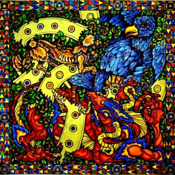 Pittura intitolato "La Destruction du c…" da Thierry Guého, Opera d'arte originale, Olio