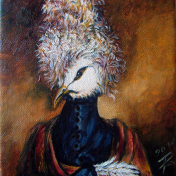 Malerei mit dem Titel "Madame la D" von Thierry Guého, Original-Kunstwerk, Öl