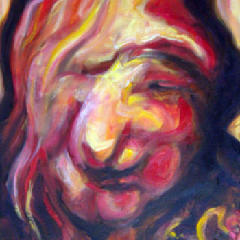 Painting titled "Ma sorcière bien-ai…" by Thierry Guého, Original Artwork, Oil