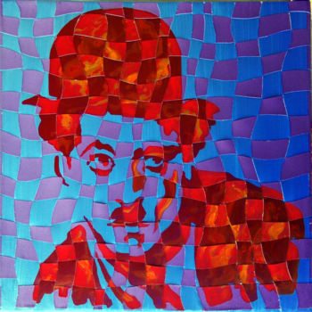 Painting titled "Charlot" by Thierry Guého, Original Artwork, Acrylic