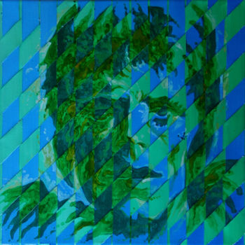 Pintura intitulada "Bowie" por Thierry Guého, Obras de arte originais, Acrílico