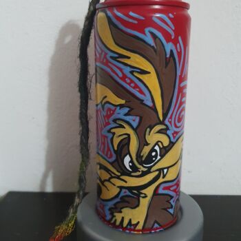 Sculpture titled "WILLY IL COYOTE TNT…" by Guemi (1980), Original Artwork, Acrylic