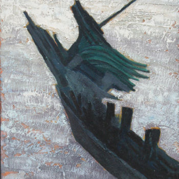 Painting titled "camaret-14" by Guénaël Henrion, Original Artwork