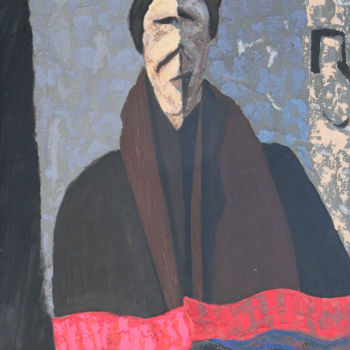 Malerei mit dem Titel "madame" von Guénaël Henrion, Original-Kunstwerk, Acryl