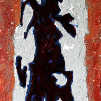 Картина под названием "trace 1 2023" - Guénaël Henrion, Подлинное произведение искусства, Акрил Установлен на Деревянная рам…