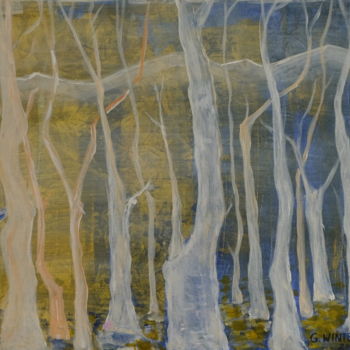 Peinture intitulée "forest near Bad Rei…" par Günter Hubert Winterscheid, Œuvre d'art originale, Acrylique