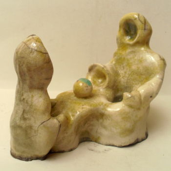 雕塑 标题为“Transmission savoir…” 由Guenzone, 原创艺术品, 陶瓷