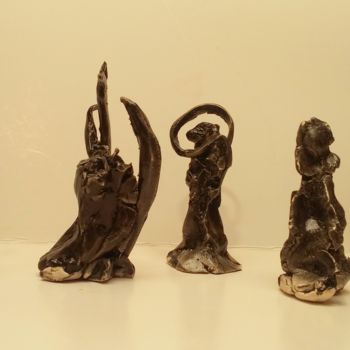 Sculpture intitulée "Etrange équipage sc…" par Guenzone, Œuvre d'art originale, Céramique