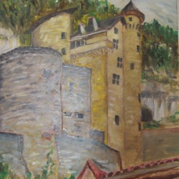 Pintura titulada "Chateau de Laroque…" por Gueryn, Obra de arte original, Oleo